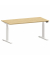Schreibtisch eModel 2.0, elektrisch höhenverstellbar, 64-130cm (H), 180x100cm (BxT), rechteckig, buche / weiß