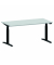 Schreibtisch eModel 2.0, elektrisch höhenverstellbar, 64-130cm (H), 180x100cm (BxT), rechteckig, platinum / jet schwarz