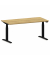 Schreibtisch eModel 2.0, elektrisch höhenverstellbar, 64-130cm (H), 180x100cm (BxT), rechteckig, hickory / jet schwarz