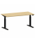 Schreibtisch eModel 2.0, elektrisch höhenverstellbar, 64-130cm (H), 180x100cm (BxT), rechteckig, buche / jet schwarz