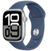 Watch Series 10 42 mm Aluminium (GPS) Sportarmband SM  denim, silber
