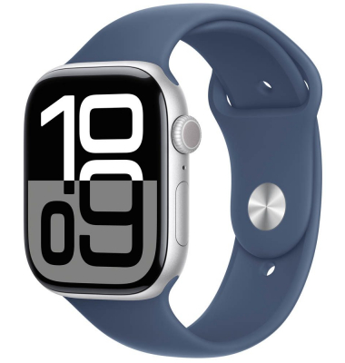 Watch Series 10 46 mm Aluminium (GPS) Sportarmband SM  denim, silber