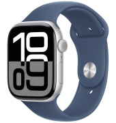 Watch Series 10 46 mm Aluminium (GPS) Sportarmband ML  denim, silber