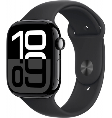 Apple Watch Series 10 46 mm Aluminium GPS Cellular Sportarmband SM schwarz diamantschwarz Burobedarf Thuringen