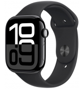 Watch Series 10 46 mm Aluminium (GPS+Cellular) Sportarmband ML  schwarz, diamantschwarz