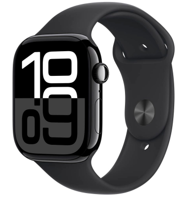 Watch Series 10 46 mm Aluminium (GPS+Cellular) Sportarmband ML  schwarz, diamantschwarz