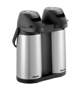Isolierkannen Duo 1,9L-ST schwarz, silber 2x 1,9 l