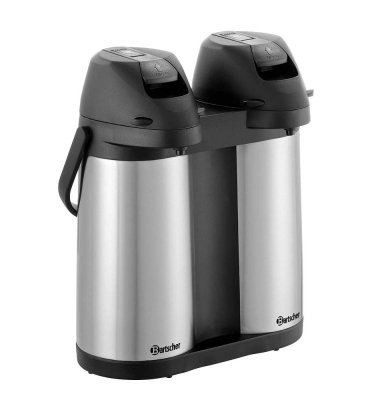 Isolierkannen Duo 1,9L-ST schwarz, silber 2x 1,9 l