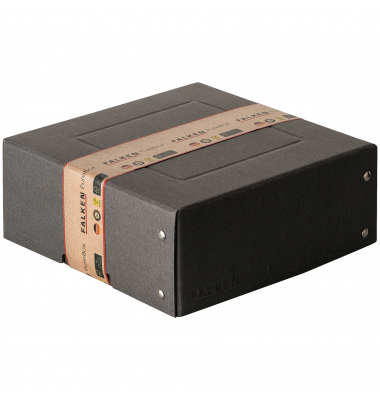 Aufbewahrungsbox PureBox Black 22001752, mit Deckel, au&szlig;en 21x8,5x21cm, Pappe schwarz