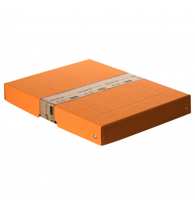 Aufbewahrungsbox PureBox Pastell 22001832, mit Deckel, au&szlig;en 24x4x32cm, Pappe pastellorange