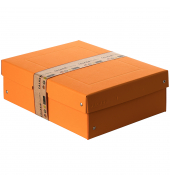 Aufbewahrungsbox PureBox Pastell 22001840, mit Deckel, au&szlig;en 24x10x32cm, Pappe pastellorange