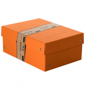 Aufbewahrungsbox PureBox Pastell 22001848, mit Deckel, au&szlig;en 18x10x25cm, Pappe pastellorange