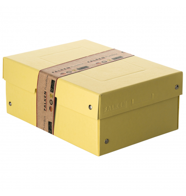 Aufbewahrungsbox PureBox Pastell 22001944, mit Deckel, au&szlig;en 18x10x25cm, Pappe pastellgelb