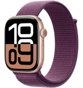 Watch Series 10 46 mm Aluminium (GPS+Cellular) Sport Loop  pflaume, roségold