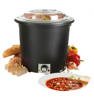 Warmhaltetopf Suppentopf schwarz 10,0 l 450 W