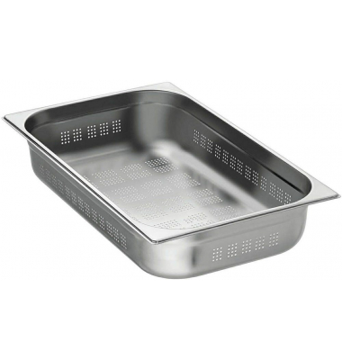 GN-Behälter Top Line perforiert, 11 silber 14,0 l