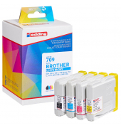 EDD-709  schwarz, cyan, magenta, gelb Druckerpatronen kompatibel zu brother LC-970BKCMY, 4er-Set