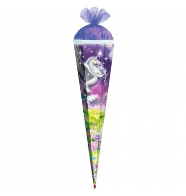 Schultüte Magic Pegasus, 85cm, Tüllverschluss