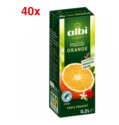 milder Orange Fruchtsaft 40 x 0,2 l
