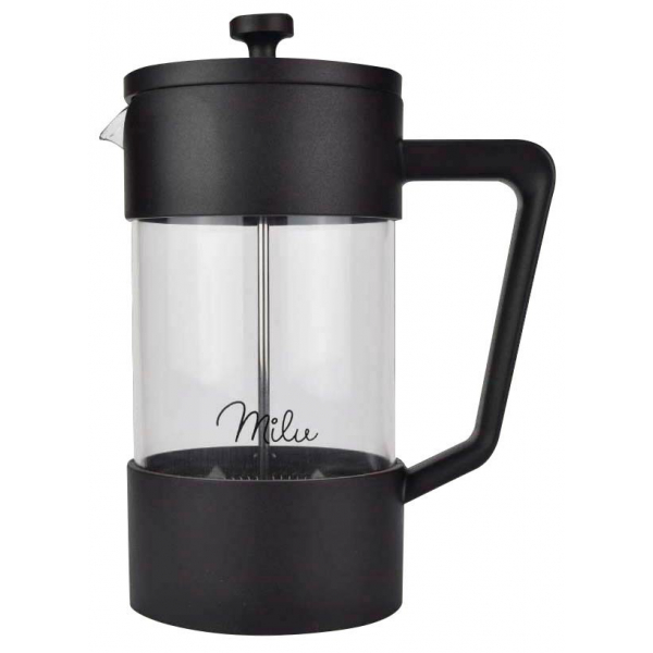 4260701350774 - 5077 4-tlg French Press-Set Kaffeebereiter Schwarz Transparent 4260701350774 - 5077 4-tlg French Press-Set Kaffeebereiter Schwarz Transparent