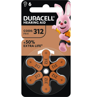6 DURACELL Knopfzellen 312 AC 1,45 V