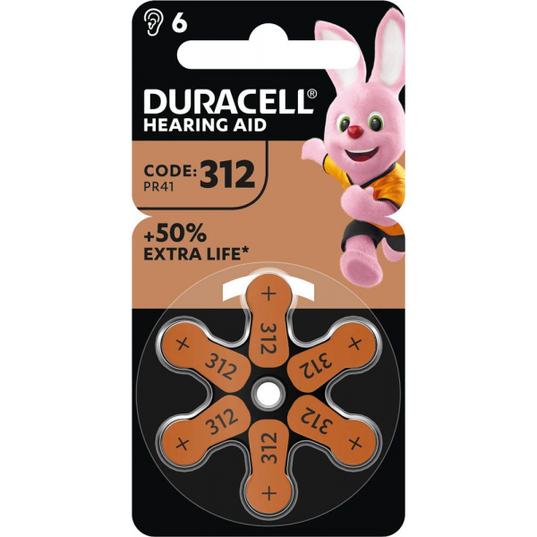 5000394167247 - 6 DURACELL Knopfzellen 312 AC 145 V 5000394167247 6 Stück 5000394167247 - 6 DURACELL Knopfzellen 312 AC 145 V 5000394167247 6 Stück