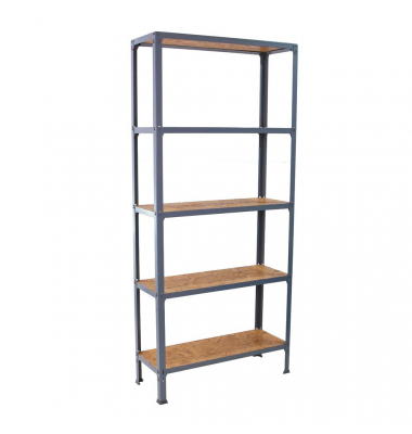 Regal SIMONHOME CLICK MINI 8425437128943 grau, braun 80,0 x 30,0 x 180,0 cm