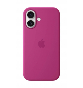 Silikon Case Handy-Cover für Apple iPhone 16 fuchsia