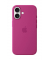 Silikon Case Handy-Cover für Apple iPhone 16 fuchsia