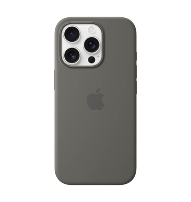 Silikon Case Handy-Cover für Apple iPhone 16 Pro stein