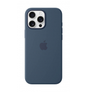 Silikon Case Handy-Cover für Apple iPhone 16 Pro Max denim
