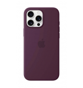 Silikon Case Handy-Cover für Apple iPhone 16 Pro Max pflaume