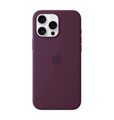 Silikon Case Handy-Cover für Apple iPhone 16 Pro Max pflaume