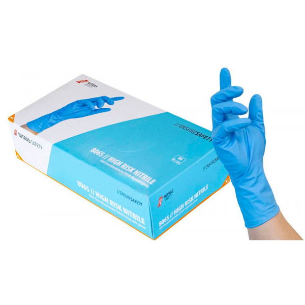 4059904188969 - Einweghandschuhe HIGH RISK NITRILE 8065-XL lebensmittelecht blau Größe XL 10 Nitril 4059904188969 50 Stück 4059904188969 - Einweghandschuhe HIGH RISK NITRILE 8065-XL lebensmittelecht blau Größe XL 10 Nitril 4059904188969 50 Stück