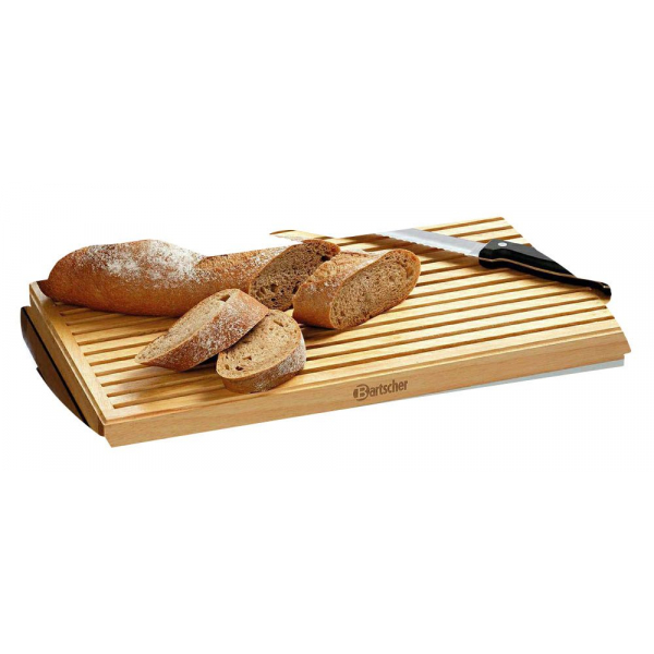 4015613412795 - KSE Brot-Schneidebrett Aus Holz mit integrierter Messerablage und Krümelschale aus Edelstahl Maße 475 x 260 x 40 mm 4015613412795 - KSE Brot-Schneidebrett Aus Holz mit integrierter Messerablage und Krümelschale aus Edelstahl Maße 475 x 260 x 40 mm