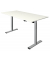 Schreibtisch Move 1 base, elektrisch höhenverstellbar, 73-123cm (H), 160x80cm (BxT), rechteckig, weiß / silber