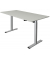 Schreibtisch Move 1 base, elektrisch höhenverstellbar, 73-123cm (H), 160x80cm (BxT), rechteckig, lichtgrau / silber