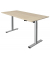 Schreibtisch Move 1 base, elektrisch höhenverstellbar, 73-123cm (H), 160x80cm (BxT), rechteckig, ahorn / silber