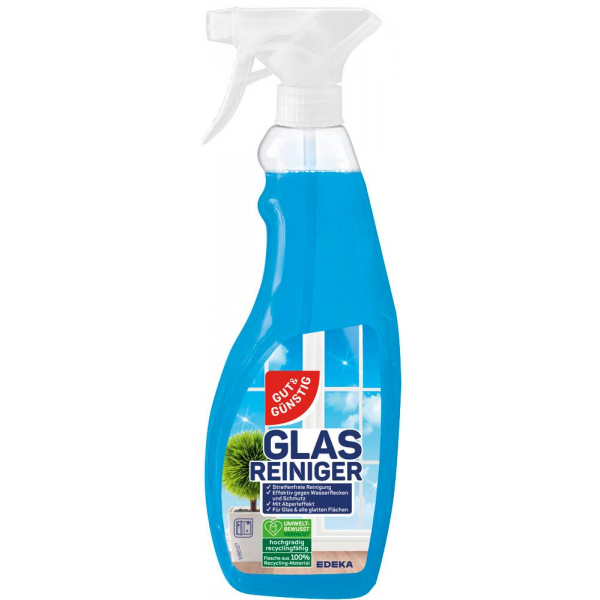 Gut und Günstig Glasreiniger 6101003009, 1 Liter, Sprühflasche 4311501055335 Gut und Günstig
