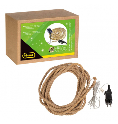 Lichterkette 30520 Seil Solar, 100 LEDs, Länge 14m, warmweiß