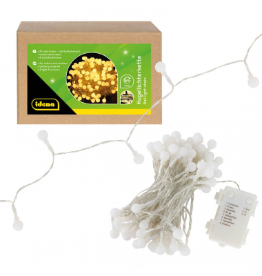 Lichterkette 30523 Kugel, 100 LEDs, Länge 10,2m, warmweiß