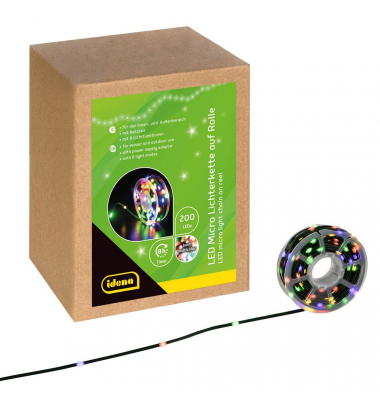 Lichterkette 30541 Micro, 200 LEDs, Länge 22,9m, bunt