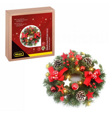 Weihnachtskranz LED Dekoleuchte grün
