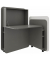 Sekretär FLATup 4260743068996, 126cm (H), 107x41,5-91cm (BxT), rechteckig, basalt / basalt