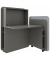Sekretär FLATup 4260743069061, 126cm (H), 107x41,5-91cm (BxT), rechteckig, basalt / basalt
