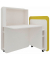 Sekretär FLATup 4260743068958, 126cm (H), 107x41,5-91cm (BxT), rechteckig, weiß / diamantweiß
