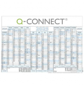 Wandplaner 0,  XL Q-CONNECT, 14 Monate / 1 Seite, 70,7x100cm  (70x100cm), 2025