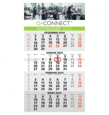 Viermonatskalender 70291, 1 Seite / 4 Monate, 30x42cm (30x42cm), 2025