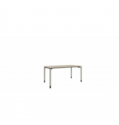 Schreibtisch All in One, Stellfuß, 160x80cm (BxT), rechteckig, königsahorn / silberaluminium/anthrazit