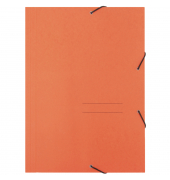 Eckspannmappe 125208520 orange Karton 390g, mit 3 Einschlagklappen